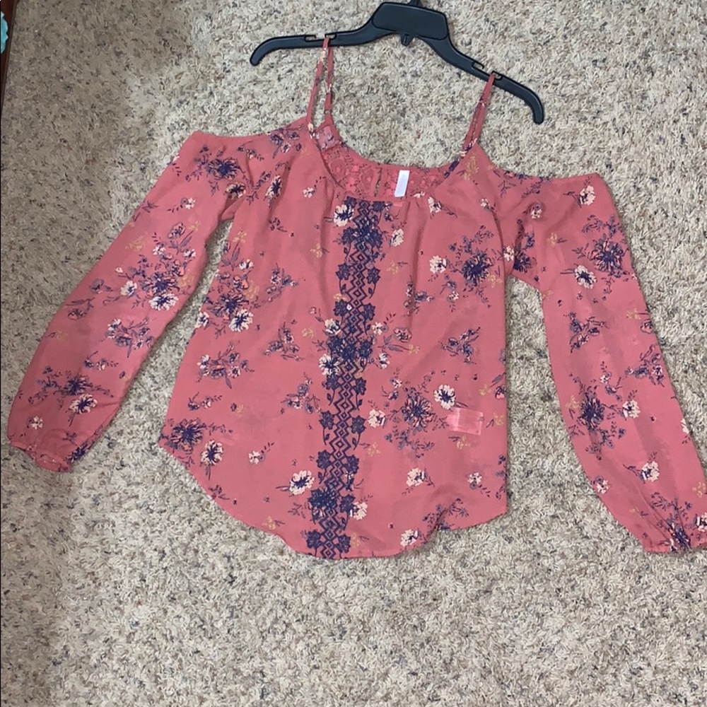 Open shoulder blouse
